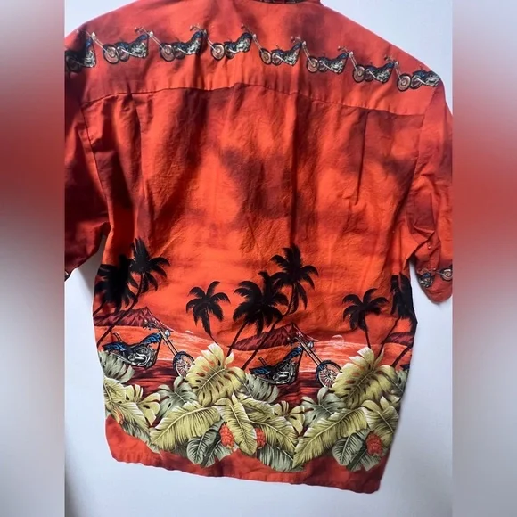 PACIFIC LEGEND MOTORCYCLE HAWAIIAN SUNSET MENS SHORT SLEEVE SHIRT SIZE XL
RUST - Picture 6 of 13